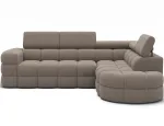 The Carmenn corner sofa is a modern and functional sofa for the living room, combining an impressive modular form with high everyday comfort. With dimensions of 256x220x75-102 cm, this model works perfectly in a spacious relaxation area, offering a c ...