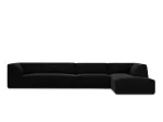 Velvet Modular Right Corner Sofa, "Siena", 5 Seats, 366x180x69 Made in Europe