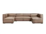 Genuine Leather Panoramic Sofa, "Turin", 6 Seats, 375x173x68 Made in Europe