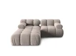 Velvet Modular Sofa, "Bellis", 3 Seats, 188x188x70 Made in Europe