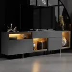 TV-alus, Hanah Home, antratsiithall/kuldne, 180 x 55 x 32