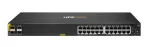 HPE Aruba Networking CX 6000 24-portiline 10M/100M/1G Class4 PoE 4-portiline SFP 1G 370 W l&uuml;liti, hallatav L3 Gigabit Ethernet (10/100/1000), toide Etherneti kaudu (PoE) 1U