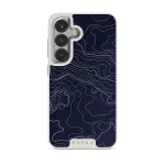 Drifting Shores - Line Art Samsung Galaxy S25 Case, Elite Light (Magnetic) / Silver