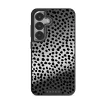 Almond Latte - Cute Samsung Galaxy S25 Case, Elite Mirror Dark (Magnetic) / Silver