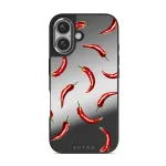 Hot Chilli - iPhone 16 Case, Elite Mirror Dark (MagSafe) / Silver