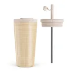 Linen - Travel Mug, 500 ml / Flap & Straw Set