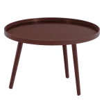 MESA SIDE TABLE L 34xO60 CM WOOD BURGUNDY RED [fsc]