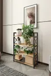 Mitmeotstarbeline riiul, Hanah Home, must, 46 x 64 x 18