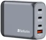 Verbatim GaN-laadija 100 W, 1x USB-A, 3x USB-C (hall, PD 3.0, QC 3.0)