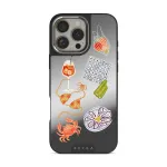 Seaside Muse - iPhone 16 Pro Case, Elite Mirror Dark (MagSafe) / Silver