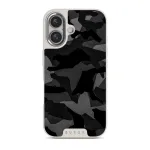 Night Black Camouflage - iPhone 16 Case, Elite Light (MagSafe) / Silver