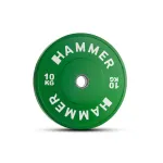 Raskusketas HAMMER Bumper Plate, Green, 50mm, 10 kg