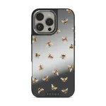 Honeycomb - iPhone 16 Pro Max Case, Elite Mirror Dark (MagSafe) / Silver