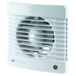 125 mm l&auml;bim&otilde;&otilde;duga seina paigaldatav vannitoa telgventilaator ajastiga, valge