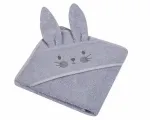 Bathing cover - 327 - TERRY - ANIMALS II - BUNNY - size 80x80- GREY