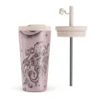 Virgo - Travel Mug, 500 ml / Flap & Straw Set / Pink
