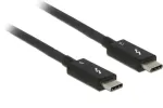 "Delock Thunderbolt&trade; 3 (20 Gbps) USB-C&trade; kaabel, pistikupesa-pistikupesa, passiivne, 1,5 m, 5 A, must"
