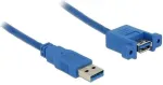 "Delock USB 5 Gbps kaabel A-t&uuml;&uuml;pi pistikuga ja A-t&uuml;&uuml;pi pistikupesaga paigaldamiseks, 1 m"