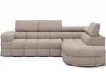 The Carmenn corner sofa is a modern and functional sofa for the living room, combining an impressive modular form with high everyday comfort. With dimensions of 256x220x75-102 cm, this model works perfectly in a spacious relaxation area, offering a c ...