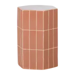 PLU DECORATIVE SIDE TABLE 54X38X32 CM CERAMIC OLD PINK
