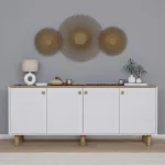 Konsool, Hanah Home, hele p&auml;hklipuu, 180 x 80 x 37,3