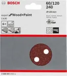 Liivapaber, puidule, PEX D=125 mm, K60/120/240, 6 tk.