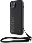 Signature Leather Wordmark Cord iPhone 15/ 14/ 13 Black