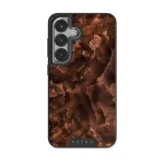 Toasted Chestnut - Brown Samsung Galaxy S25 Plus Case, Elite Dark (Magnetic) / Silver