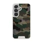 Tropical Green Camo - Samsung Galaxy S25 Case, Elite Light (Magnetic) / Silver