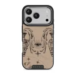 Aquarius - iPhone 17 Pro Case, Elite Dark (MagSafe) / Silver / Beige