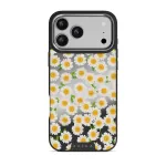 Pure Bliss - Daisy iPhone 17 Pro Max Case, Elite Mirror Dark (MagSafe) / Silver