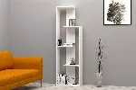 Raamaturiiul, Hanah Home, valge, 50 x 160 x 19,6, cm