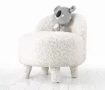 Pouf Hanah Home Moouv, valge, 46 x 46 x 51