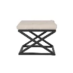 Pouf Hanah Home Capraz, must Valge, 50 x 42 x 40