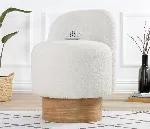 Pouf Hanah Home Monre, valge, 47 x 47 x 66