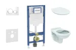 Geberit Duofix paigaldusmooduli komplekt, Alpha WC pehme sulgumisega kaas ja Sigma20 loputusnupp, valge/kroomitud SANI11CD3103