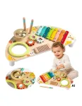 TOOKY TOY Multifunctional Instrument Music Center Xylophone Gears Grater Drum Cymbal Chopsticks