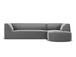 Velvet Modular Right Corner Sofa, "Siena", 4 Seats, 273x180x69 Made in Europe