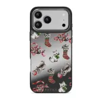 Merry Kitty - iPhone 17 Pro Max Case, Elite Mirror Dark (MagSafe) / Gunmetal