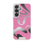 Ride The Wave - Samsung Galaxy S25 Case, Elite Mirror Light (Magnetic) / Silver
