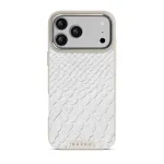 Glacial Desert - White Snakeskin iPhone 17 Pro Max Case, Elite Light (MagSafe) / Silver