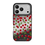 Afternoon Treat - Cherry iPhone 17 Pro Case, Elite Mirror Dark (MagSafe) / Silver