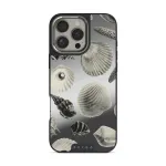 Shell Mosaic - iPhone 16 Pro Max Case, Elite Mirror Dark (MagSafe) / Silver