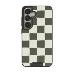 Retro Grid - Samsung Galaxy S25 Plus Case, Elite Dark (Magnetic) / Gold