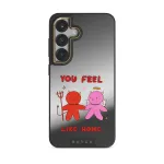 Like Home - Samsung Galaxy S25 Case, Elite Mirror Dark (Magnetic) / Gold