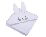 Bathing cover - 327 - TERRY - ANIMALS II - BUNNY - size 80x80- WHITE