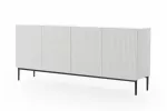 Chest Of Doors Nicole 200 Cm - White Mat / Black Legs