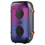 K&otilde;lar &bdquo;Defender BOOMER 25&ldquo; Bluetoothiga, 25 W, MP3/FM/SD/USB/AUX/TWS/LCD/RGB/mikrofoniga, ekvalaiseriga, kaugjuhtimispuldiga ja mikrofoniga, m&otilde;eldud karaoke jaoks, must