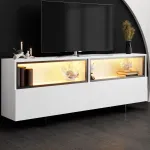 TV-alus, Hanah Home, valge, 180 x 67 x 32
