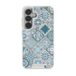 Tropical Oasis - Ornament Samsung Galaxy S25 Case, Elite Light (Magnetic) / Silver